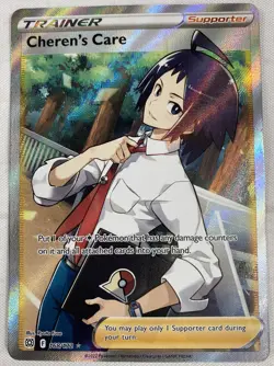 Pokemon TCG Cheren's Care 168/172 Brilliant Stars Full Art Trainer Ultra Rare NM - Image 1