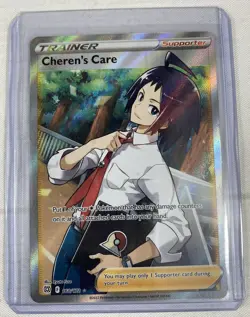 Pokemon TCG Cheren's Care 168/172 Brilliant Stars Full Art Trainer Ultra Rare NM - Image 3