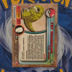 Topps Mint NM TV Animation Edition Sandshrew #27 1st Edition 1999 Pokemon Card - Image 2