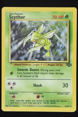 Scyther - 26 - Jungle - Pokemon Card - Moderately Played - Image 1