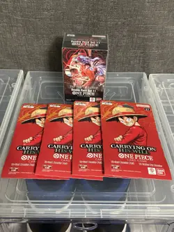 One Piece Card Game Carrying On His Will and The Time of Battle Booster Packs - Image 1