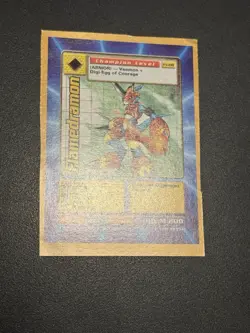 Flamedramon Digimon Card Digital Monsters Bandai 2000 Fx-08 Promo Card RARE - Image 4