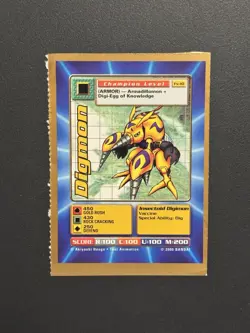 Digmon Digimon Card Digital Monsters Bandai 2000 Fx-10 Promo Card RARE - Image 1