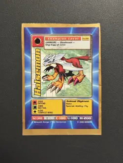 Halsemon Digimon Card Digital Monsters Bandai 2000 Fx-09 Promo Card RARE - Image 1