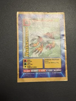 Halsemon Digimon Card Digital Monsters Bandai 2000 Fx-09 Promo Card RARE - Image 3