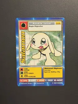 Digimon Salamon ST-66 RARE Swedish McDonald’s Promo Card English 2000 - Image 1