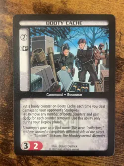 Battletech CCG TCG Trading Card Game Rare Mercenaries Booty Cache - Image 1