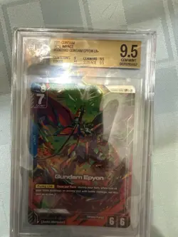 Gundam Epyon LR+ Gundam Card Game Dual Impact GD02-002 English BGS 9.5 Graded - Image 1