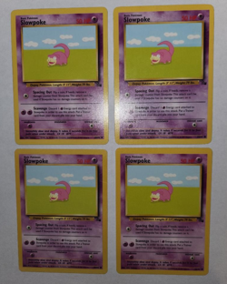 Pokemon TCG Fossil Slowpoke 55/62 Unlimited 4 Card Lot WOTC 1999 Near Mint NM - Image 3