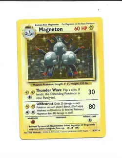 POKEMON Magneton 009/102 Base Set Holo VERY LP - Image 1