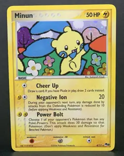 2006 Pokemon Pop Series 3 6/17 MINUM Holo Foil LP-NM - Image 1