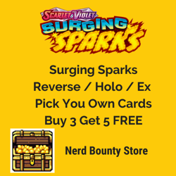 Pokemon - Surging Sparks -Pick Your Own - REVERSE / HOLO / ex - Buy 3 Get 5 FREE - Image 1