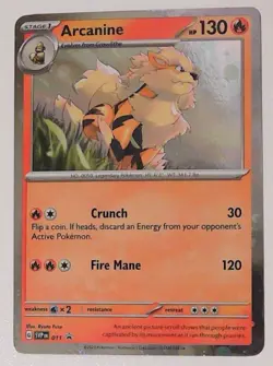 Arcanine 011 Holo Promo Scarlet & Violet Promo Pokemon Near Mint - Image 1