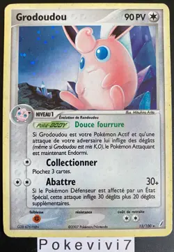 Carte Pokemon GRODOUDOU 13/100 HOLO Bloc EX Gardiens de Cristal FR - Image 1