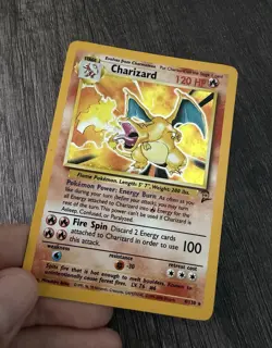 Pokemon TCG Charizard 4/130 Base Set 2 Holo Rare English Stage 2 120 HP - Image 2