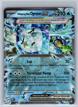 Wellspring Mask Ogerpon ex 027/131 Holo Prismatic Evolutions Pokemon Holo NM - Image 1