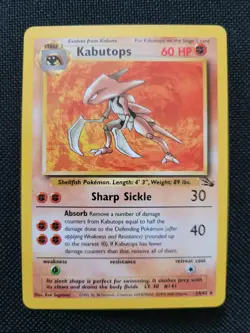 Pokemon fossil red logo 3rd print 1999 2000 hypno 23/62 and kabutops 24/62 - Image 4