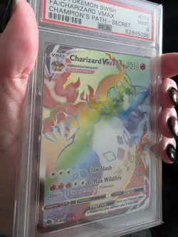 2020 Charizard VMAX 074/073 Rainbow Rare PSA 9 Mint – Champion's Path Pokemon - Image 2