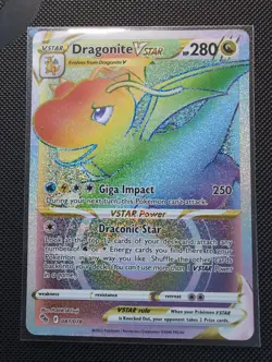 Pokemon TCG - Dragonite VSTAR 081/078 Pokemon GO Holo Secret Rainbow Rare - Image 1