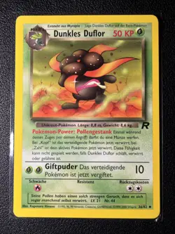 Pokemon GERMAN Dunkles Duflor 36/82 Dark Gloom Team Rocket 2000 NM - Image 1