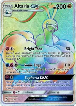 NM-Mint Altaria GX - 72/70 - Secret Rare Pokemon Dragon Majesty - Image 1