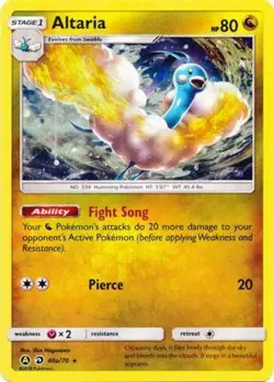 Moderately Played Altaria - 40a/70 - Holo Rare - Alternate Art Promo Pokemon Alt - Image 1