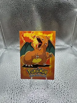 1999 Topps Pokemon First Movie E6 #06 Charizard Black Logo LP + - Image 1