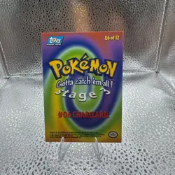 1999 Topps Pokemon First Movie E6 #06 Charizard Black Logo LP + - Image 2