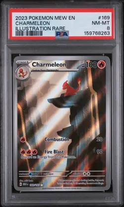 2023 Pokemon SV 151 Charmeleon Illustration Rare #169/165 - PSA 8 - CLEAN🔥 - Image 1