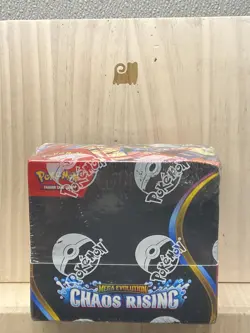 Pokemon Mega Evolution Chaos Rising Booster Box Creased Corners - Image 1