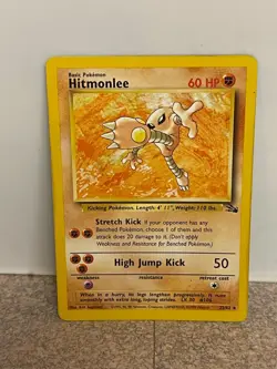 Pokemon Hitmonlee 22/62 Rare Fossil Unlimited Near Mint - Image 1