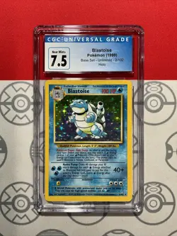 CGC 7.5 NM+ Blastoise 2/102 Base Set HOLO RARE Pokemon Card PSA 9007 - Image 1