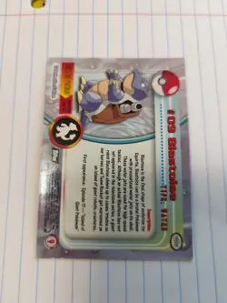 Blastoise #9 Topps Silver foil 1st Print, Blue Back, Pokemon Card NM - Image 2