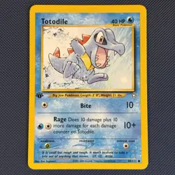 Totodile 80/111 - Neo Genesis - Common 1st Edition Pokemon Card - NM - Image 1