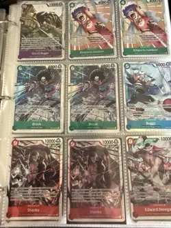 MASSIVE ONE PIECE CARD LOT, 160 +CARDS W BINDER Op 16 Op13 And More - Image 5