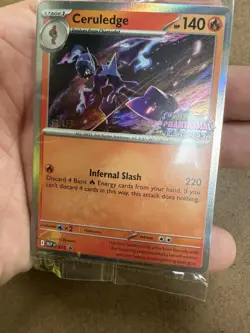 Pokemon Phantasmal Flames Prerelease Staff Foil Print Promo Set of 4 Cards - Image 1