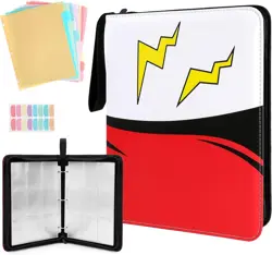 900 Pocket Trading Card Binder for Pokemon Cards, Album with Zip Case & Dividers - Image 1