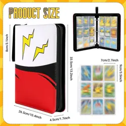 900 Pocket Trading Card Binder for Pokemon Cards, Album with Zip Case & Dividers - Image 2