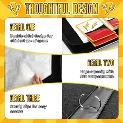 900 Pocket Trading Card Binder for Pokemon Cards, Album with Zip Case & Dividers - Image 5