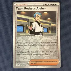Team Rocket's Archer 170/182 - DR - Uncommon Reverse Holo Pokemon Card - NM - Image 1