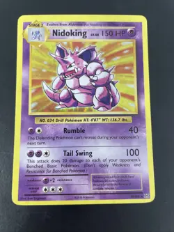 Nidoking 45/108 Holo Pokemon Trading Card Evolutions - Image 1