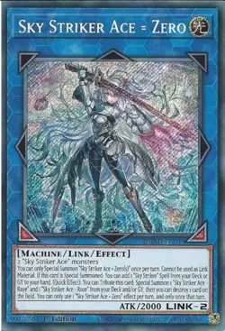 DUAD-EN049 Sky Striker Ace = Zero - Secret Rare Card 1st Edition - Image 1
