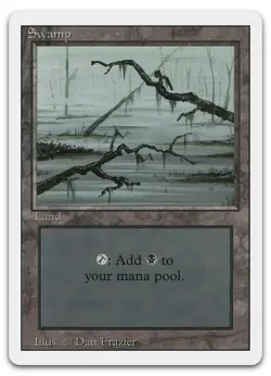 Swamp (C) #300 (NM) Revised Edition 3ED Magic MTG - Image 1