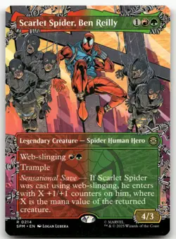 Scarlet Spider, Ben Reilly (Borderless) #214 (NM) Spider-Man SPM Magic MTG - Image 1