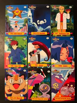 9 POKEMON TOPPS 1998 TV ANIMATION EDITION TV CARD PUZZLE - Image 2