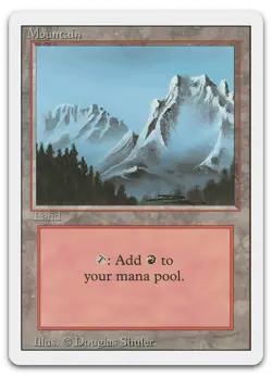 Mountain (B) #291 (NM) Revised Edition 3ED Magic MTG - Image 1