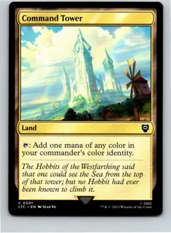 Magic the Gathering Command Tower Commander Lord of the Rings: MTG Free Shipping - Image 1