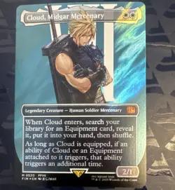 Wizards MTG Cloud, Midgar Mercenary 0520 Final Fantasy Borderless Surge Foil - Image 1