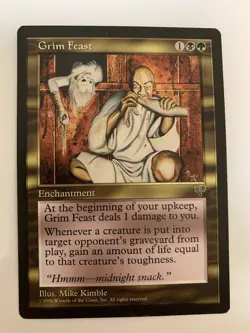 MTG NM Grim Feast Mirage Free Shipping In The US With Tracking - Image 1