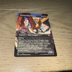 Wizards of the Coast MTG Ancient Brass Dragon CLB Borderless Mythic #367 - Image 2